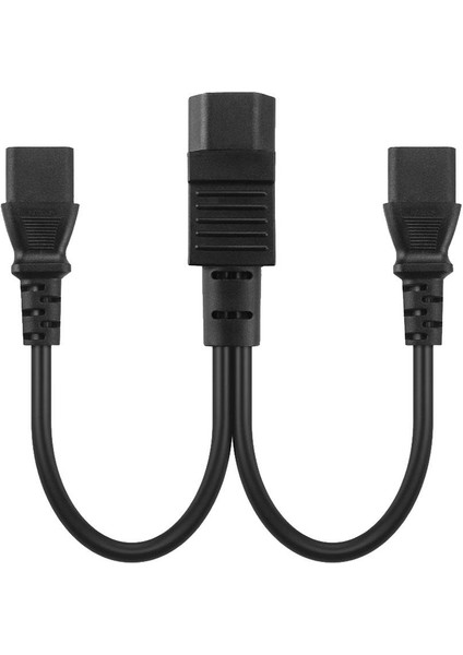 Loviver Pvc Y-Cable IEC320-C14 Ila 2C13 Güç Kablosu Erkek Ila Kadın Çift Pimi (Yurt Dışından)