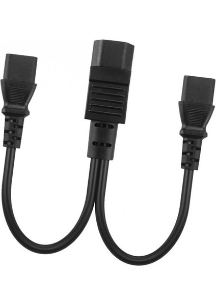 Loviver Pvc Y-Cable IEC320-C14 Ila 2C13 Güç Kablosu Erkek Ila Kadın Çift Pimi (Yurt Dışından)