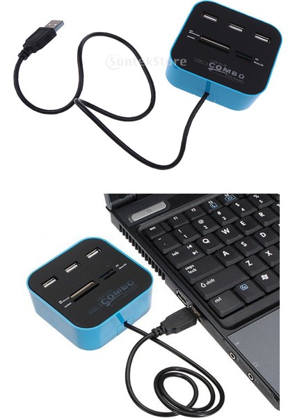 Loviver Ms / Ms Için 3x Usb2.0 Şarj Portu USB Hub'lu Okuyucuya Sahip Hepsi (Yurt Dışından)