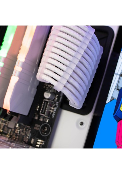 Loviver 24 Adet Gpu 6 Pin 24 Pin 3.0 Ila 3,6 mm Klips Beyaz (Yurt Dışından)