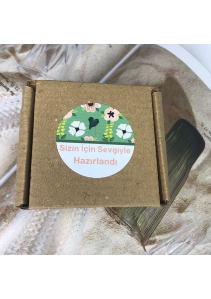 Çiçekli E-Ticaret Tebrik Etiketi Sizin Için Sevgiyle Hazırlandı Mat Sticker 4 Cm- 33ADET