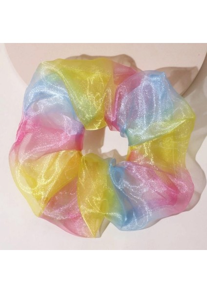 Dream Butik Renkli Büyük Boy Scrunchie Lastik Toka