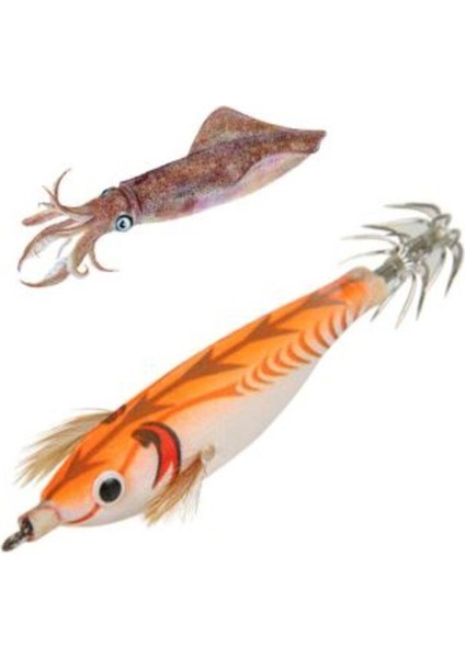 Profısher Kalamar Sahtesi 10CM Orange Elbiseli Fosforlu Sert Yem