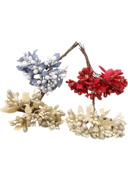 4pcs Yapay Çiçek Çilek Diy Dekorasyon Çiçekleri Için (Yurt Dışından) fırsatları