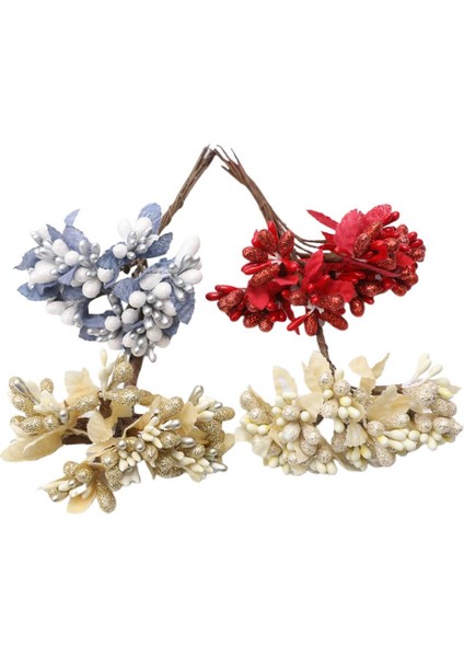 4pcs Yapay Çiçek Çilek Diy Dekorasyon Çiçekleri Için (Yurt Dışından) indirimleri