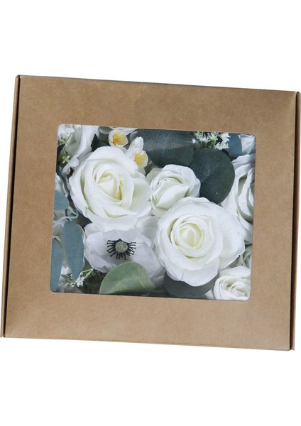 Yapay Çiçekler Kutu Diy Sahte Çiçek Buketler Düğün Dekorasyonları (Yurt Dışından)