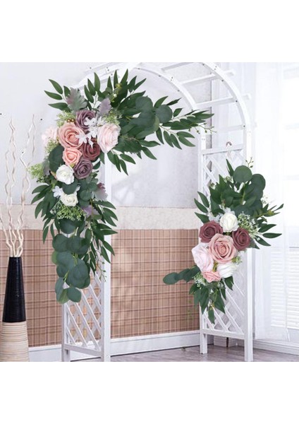 2pcs Yapay Çiçek Kemeri Dekor Düğün Sergisi Için Pembe Gül Çiçeği (Yurt Dışından) fırsatları