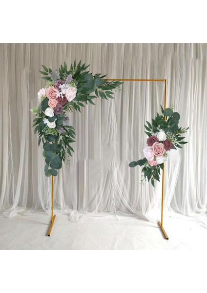 2pcs Yapay Çiçek Kemeri Dekor Düğün Sergisi Için Pembe Gül Çiçeği (Yurt Dışından) indirimleri