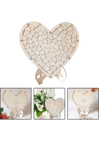 Eşsiz Düğün Konuk Kitabı Kalpler Damla Kutusu Dekoratif Istekler Depolama Çerçevesi (Yurt Dışından) fiyatları