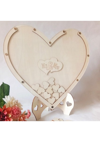 Eşsiz Düğün Konuk Kitabı Kalpler Damla Kutusu Dekoratif Istekler Depolama Çerçevesi (Yurt Dışından) indirimleri