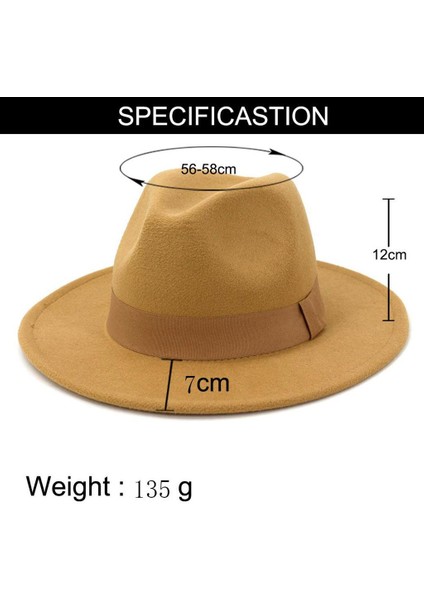 2pcs Zarif Fedora Şapkası Basit Şerit Bant Kemeri Keçeli Balıklar Kadınlar İçin (Yurt Dışından) fırsatları