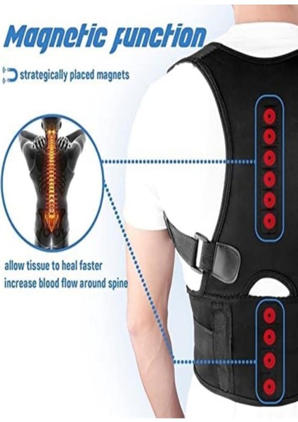 Ankaflex Medoğrual Doğru Duruş Korsesi Manyetik Korse Omuz Bel Sırt Korsesi