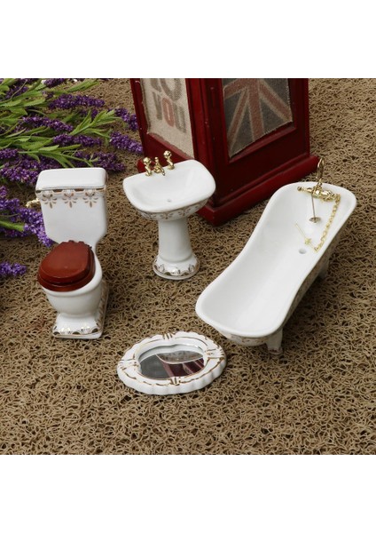 Banyo Dekorasyon Tuvalet Küvet Set Bebek Evi Minyatür (Yurt Dışından) fiyatları