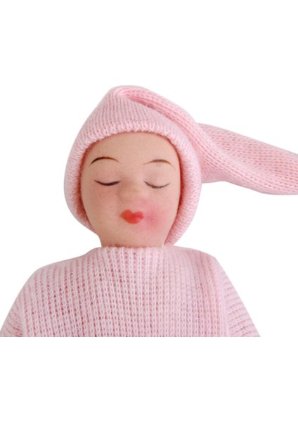Dollhouse Minyatür Porselen Bebek Sevimli Uyuyan Bebek(Yurt Dışından)