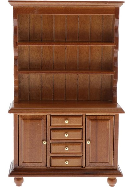 2 Adet 1:12 Dollhouse Writing Masası Sandalye ve Çekmece Dolabı Mobilyaları(Yurt Dışından)
