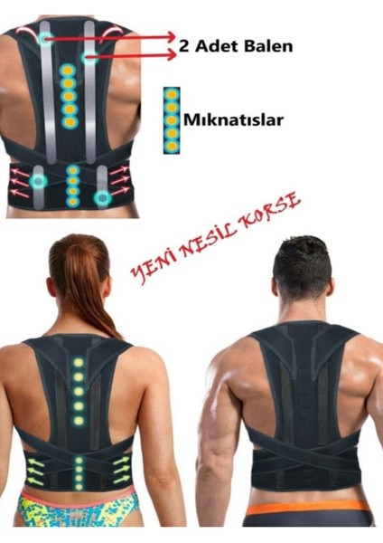 Ankaflex Doğru Duruş Korsesi Medoğrual Korse Doğru Tutan Korse Doğru Duruş Yeleği Balenli Manyetik Omuz Sırt Korsesi indirimleri