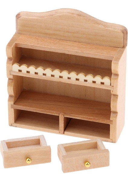 Dollhouse Mutfak Banyosu Için Minyatür Ahşap Asma Dolap Rafı (Yurt Dışından) indirimleri