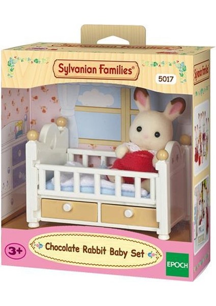 5017 Sylvanian Families, Çikolata Kulaklı Tavşan Bebek ve Yatağı , +3 Yaş