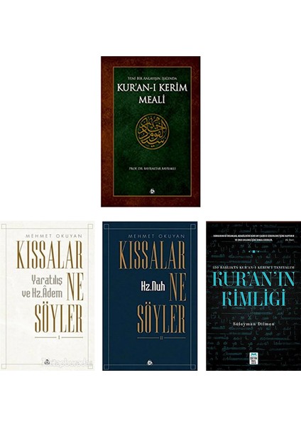 Kur'an Meali (Bayraktar Bayraklı) - Kıssalar Ne Söyler (Mehmet Okuyan) - Kur'an'ın Kimliği Kitap Set