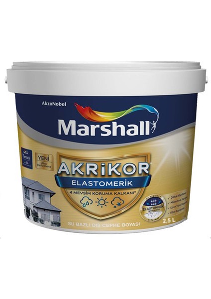 Akrikor Elastomerik Boya T9 2.5 Lt (3,5 Kg)