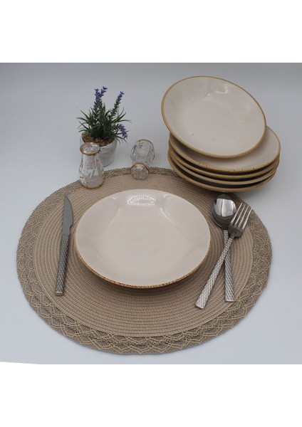 Arna 20 cm Seramik Yemek Tabağı 6 Adet Cappuccino fiyatları