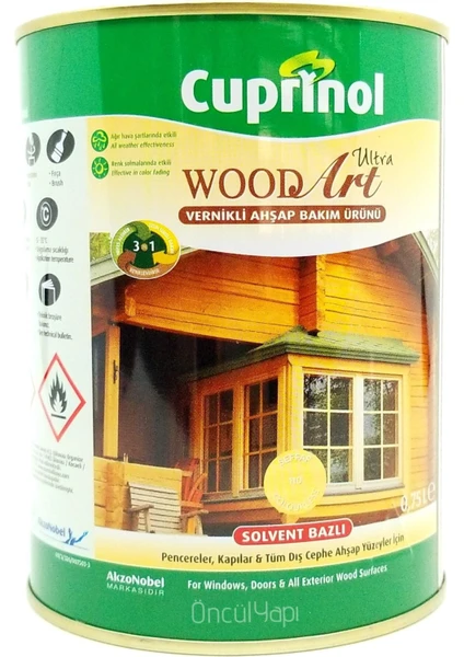 Woodart Ultra Vernikli Ahşap Koruyucu 0,75 Lt  Meşe