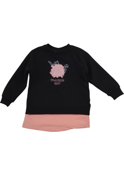 1-4 Yaş "playing Cat" Baskılı Ikili Takım - Oynayan Kedi Baskılı modelleri