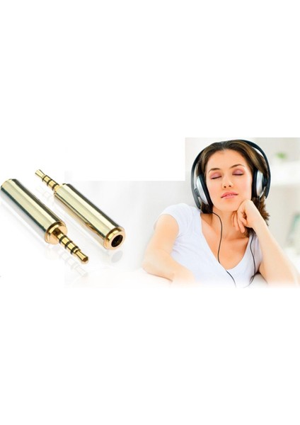 5x 35MM Erkek Ila 25MM Dişi Stereo Ses Kulaklık Adaptörü Dönüştürücü (Yurt Dışından)