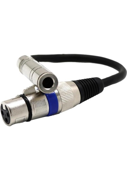 6.35MM Ila Xlr 3 Pimli Stereo Mikrofon Adaptör Kablosu (Yurt Dışından)