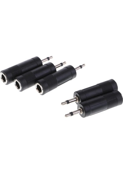 5 Paket 6.3mm Stereo Trs Dişi - 35 mm (1/8 ") Mono Ts Erkek Ses Adaptörleri (Yurt Dışından)