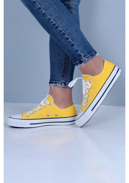 SkyHike Keten Sarı Kısa Rahat Sneaker Spor Ayakkabı fırsatları