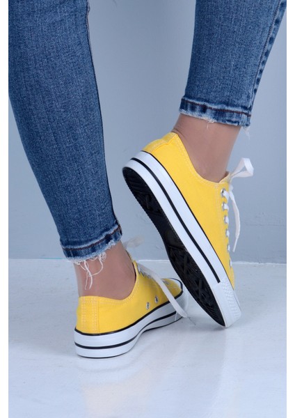 SkyHike Keten Sarı Kısa Rahat Sneaker Spor Ayakkabı indirimleri