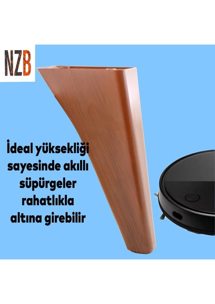 Lüks Mobilya Kanepe Sehpa Tv Ünitesi Koltuk Ayağı 20 cm Kahverengi Oval Baza Ayak modelleri