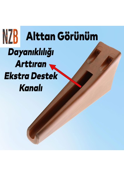 Lüks Mobilya Kanepe Sehpa Tv Ünitesi Koltuk Ayağı 20 cm Kahverengi Oval Baza Ayak indirimleri