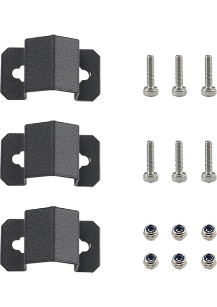 Loviver 3'lü Yatak Klipsleri Kelepçeler 3D Yazıcı Metal Isıtmalı Siyah+ I3 (Yurt Dışından)