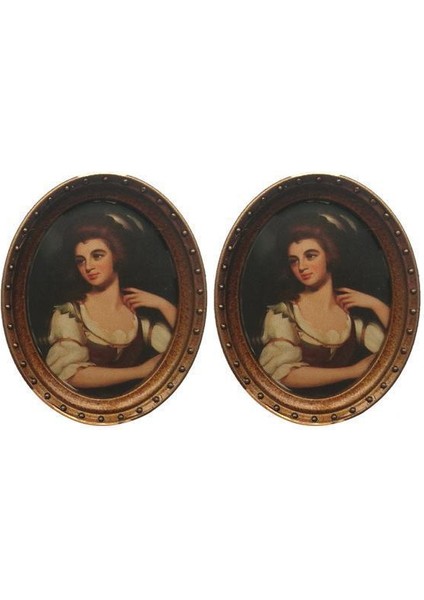 6xminiature 1/12 Bebek Evi Dekorasyonları Için Oval Resim Fotoğraf Çerçevesi Stil 2 6 Pcs (Yurt Dışından)
