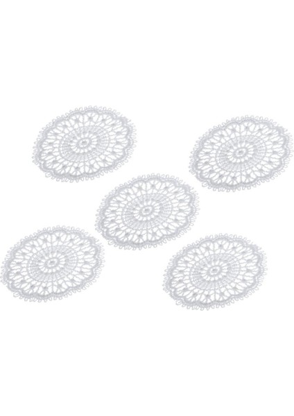 12. Dolls House Minyatür 5 Pcs Dantel Yuvarlak Masa Korku Süsleri Aksesuarlar (Yurt Dışından) fiyatları