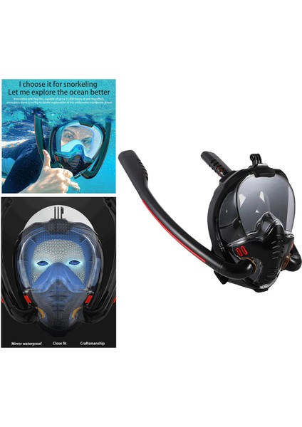 Şnorkel Tam Yüz Şnorkel Dalışı 180 Panoramik (Yurt Dışından) fırsatları