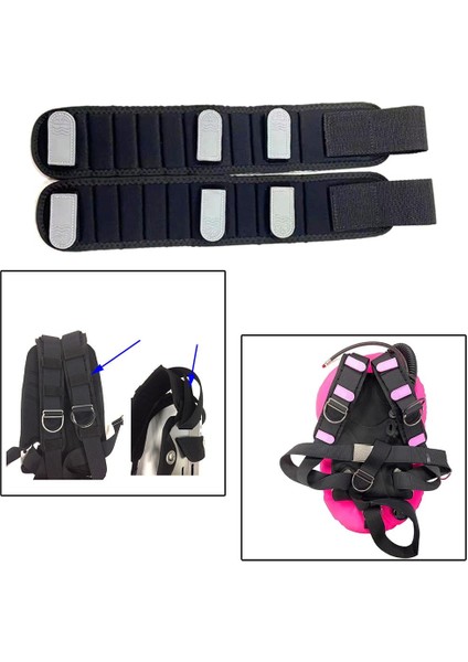 2x Omuz Dayanıklı Deluxe Dalış Hava Silindir Tankı Harikası Kayış Gri (Yurt Dışından) modelleri