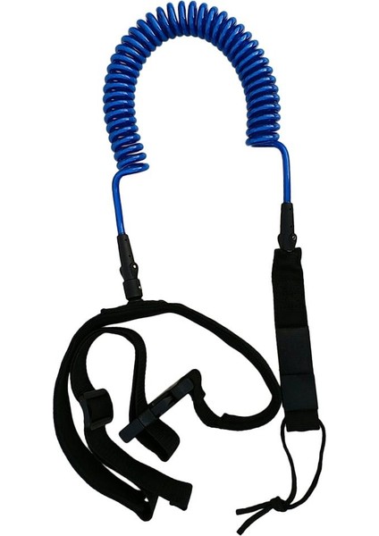 10FT Sörf Tahtası Sarmal Tasma Tether Sörf Bel Ipi Kemeri Ayarlanabilir Mavi ve (Yurt Dışından)