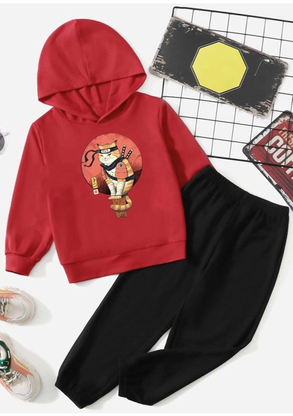 Çocuk Shinobi Kedi Eşofman Takımı