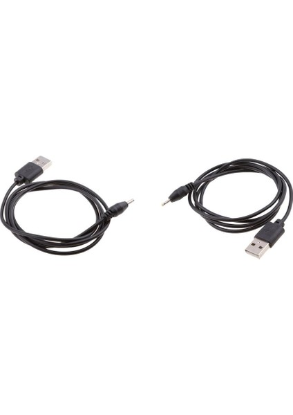 2 Parça 5V USB 2.0 Bir Erkek - 2.5x0.7mm Dc Fiş Konnektörü Şarj Kablosu  (Yurt Dışından)