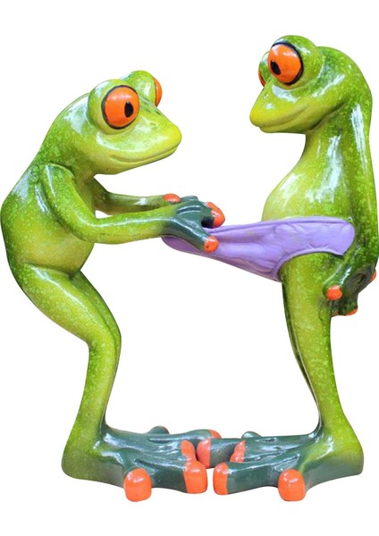 Yeşil Kurbağa Oturma Heykeli Hayvanlar Kurbağa Bahçe Dekoru Yard ve F Için Heykeller (Yurt Dışından)