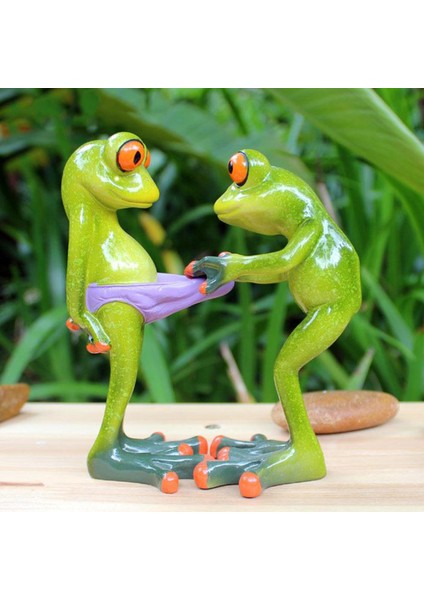 Yeşil Kurbağa Oturma Heykeli Hayvanlar Kurbağa Bahçe Dekoru Yard ve F Için Heykeller (Yurt Dışından) indirimleri