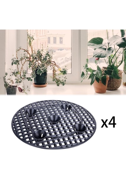 Bitki Standlar Veranda ve Güverte Kat Koruyucu Bahçe Veranda Için Pot Tasağı 4pcs 30X30X3CM (Yurt Dışından) modelleri