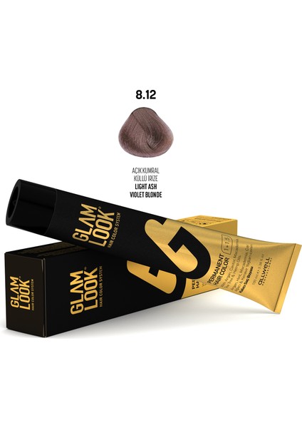 Glamlook Hair Color Light Ash Violet Blonde/açik Kumral Irize 8.12 100 ml