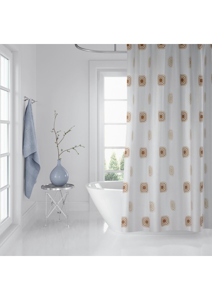 Banyo Perdesi - Tek Kanat Duş Perdesi, Polyester Kumaş Duşakabin Perdesi 180X200 cm Küvet Perdesi