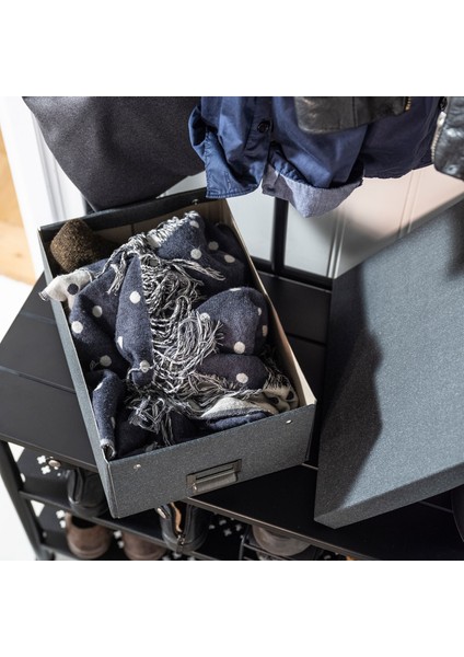 Kapaklı Kutu, Koyu Gri, 25X36X15 Cm, Tjog modelleri