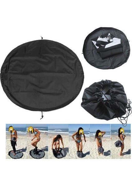 Taşınabilir Plaj Wetsuit Mat Su Geçirmez Çap 130CM Değiştirme (Yurt Dışından)