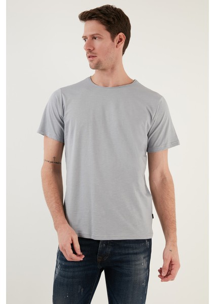 Bisiklet Yaka % 100 Pamuk Slim Fit Basic T Shirt Erkek T Shirt 59020001 fırsatları